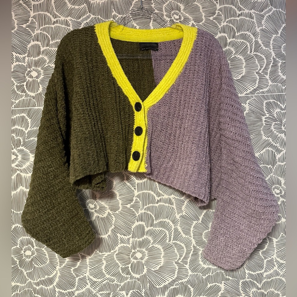 Urban outfitters knit color block cardigan